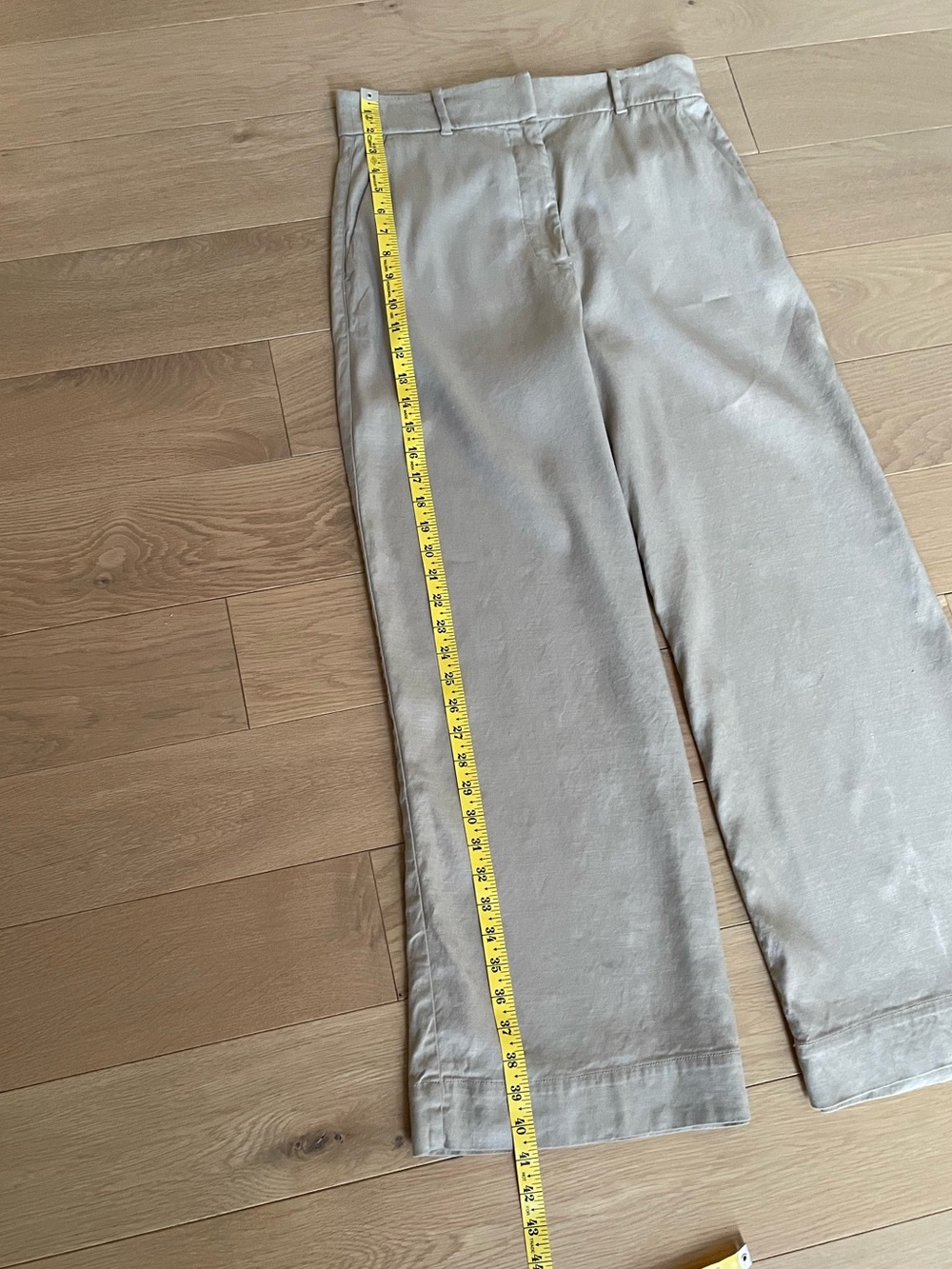 Everlane Linen Trousers Khaki Size 6 - Picture 5 of 10